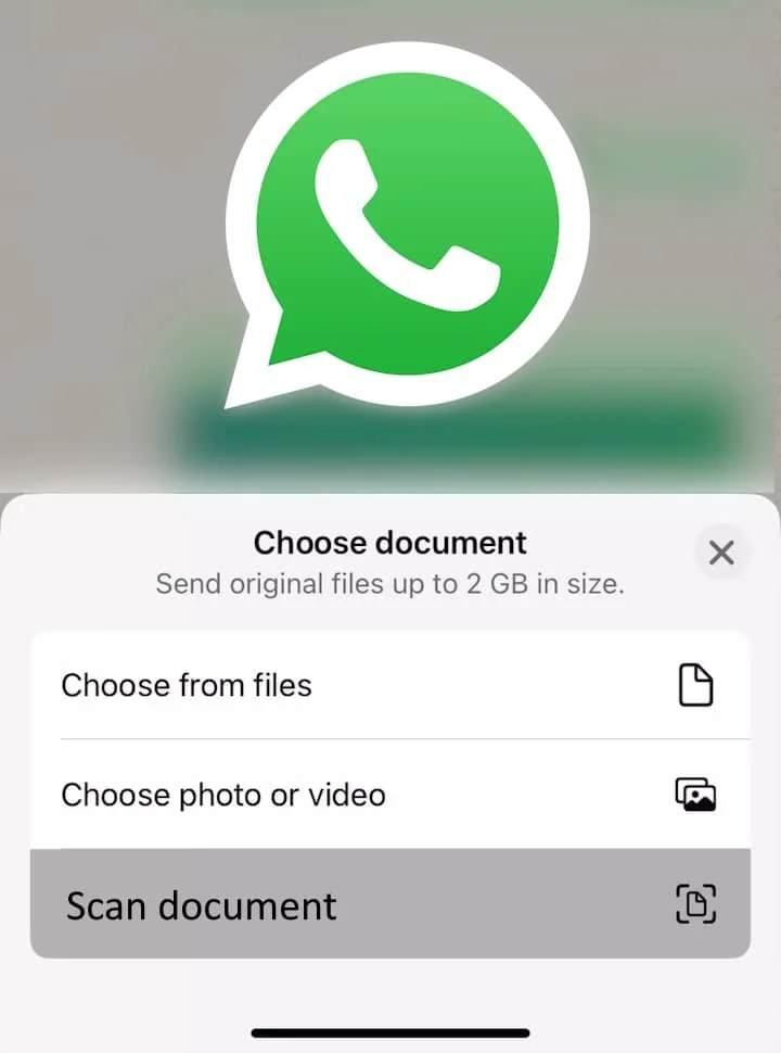 whatsapp scanner digitalizzare documenti